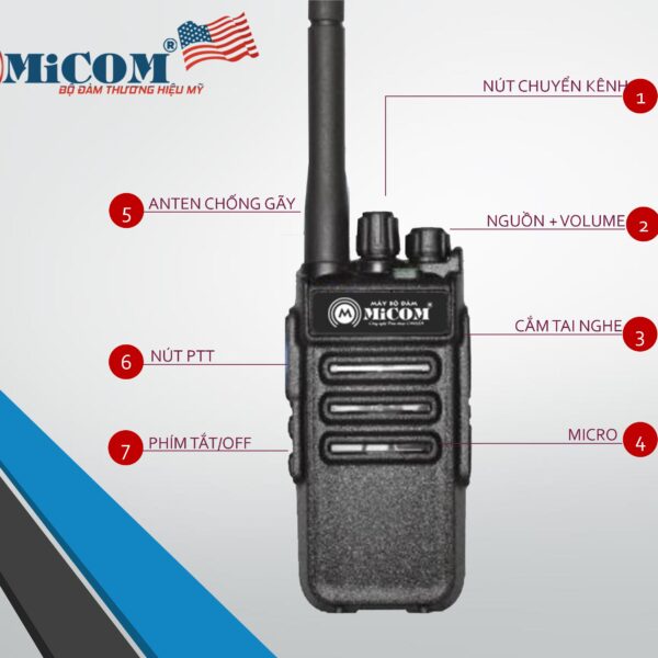 máy bộ đàm miCOM JP-F4003 thương hiệu Mỹ