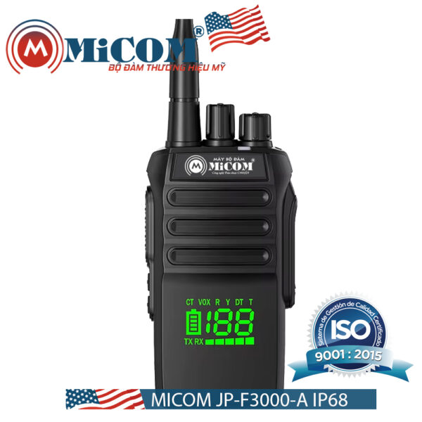 máy bộ đàm MiCOM JP-F3000-A tiêu chuẩn IP68 thương hiệu Mỹ