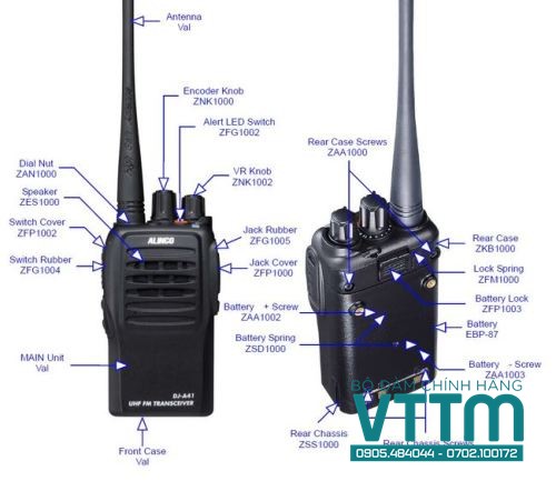 Máy bộ đàm DJ-A41 giá tốt, chính hãng, công suất lớn, bền bỉ.