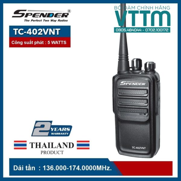 Máy Bộ Đàm Cầm Tay Spender TC-402VNT: Bền Bỉ, Hiệu Quả