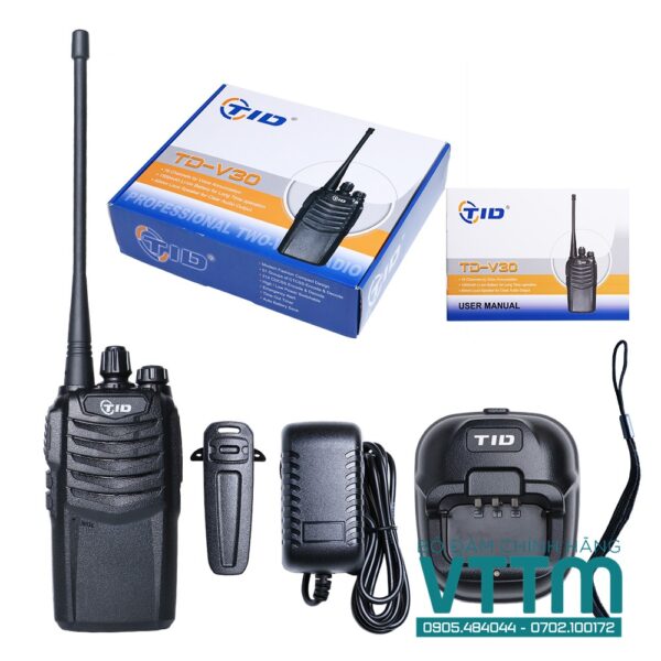 Máy Bộ Đàm TID V30 Chính Hãng, Pin Bền, Âm Thanh Rõ Nét